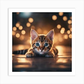 Bengal Kitten Art Print