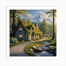 Cottage In The Forest 1 Art Print