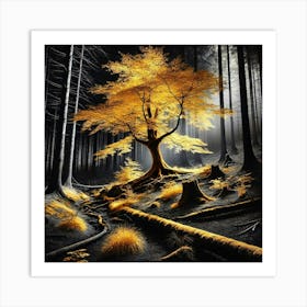 Tree In The Forest 38 Art Print