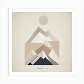 Abstract Mountains 1 Art Print