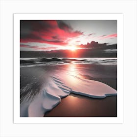 Sunset On The Beach 5 Art Print