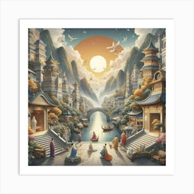 Chinese Village Art Print