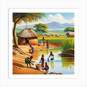 African Square Art Print