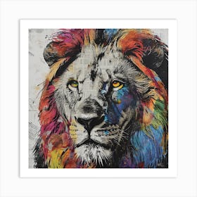 Lion colours Art Print