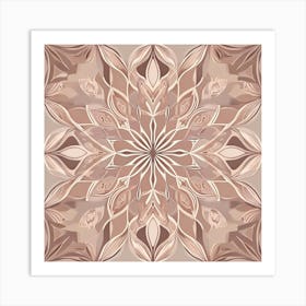 Trending Nude Color Mandala A Symmetrical Mandala Design Where Each Section Is Filled With Differen 272222507 (3) Art Print