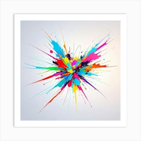 Colorful Splashes Abstract Art Print 3 Art Print