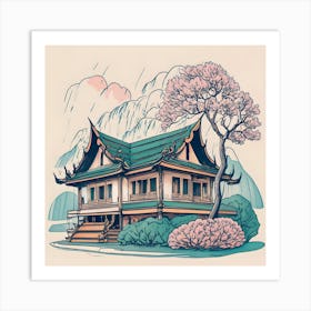 Asian House 4 Art Print