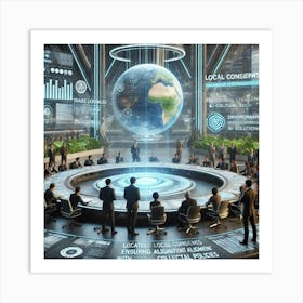 Addressing Local Concerns Futuristic Art Print