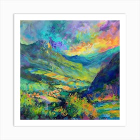 Sunset In The Valley 1 Art Print