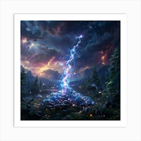 Lightning In The Sky Art Print