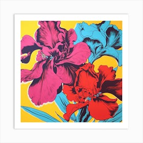 Iris 1 Pop Art Illustration Square Art Print