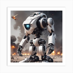 Robot In The Desert 1 Art Print