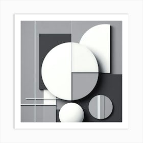 Abstract Geometric Shapes Art Print