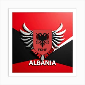 Albania National Football Team Logo Wall Art 14 Art Print