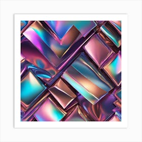 3d Holographic Background Art Print