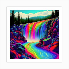 Rainbow Waterfall No.2 Art Print