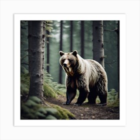 Grizzly Bear In The Forest 7 Art Print