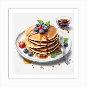 Pancakes With Syrup Art Print