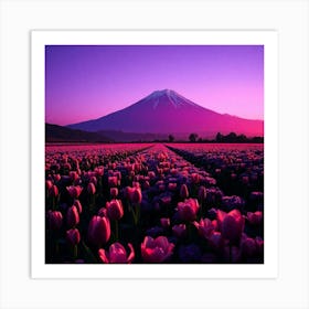 Mount Fuji At Sunset Art Print