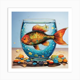 Fish In A Bowl 2 Art Print