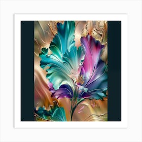 Abstract Flower Painting 1 Art Print