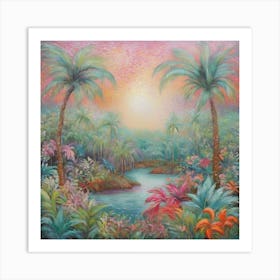 Tropical landscape 8 Art Print