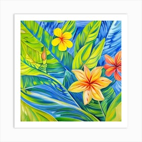 Tropical Flowers Three Art Print