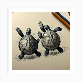 Turtles 1 Art Print