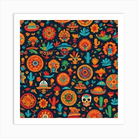 Mexican Pattern 17 Art Print