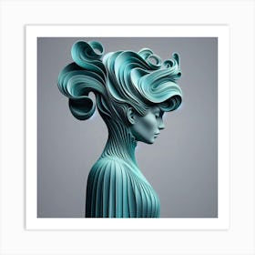 Abstract Portrait Of A Woman 6 Art Print