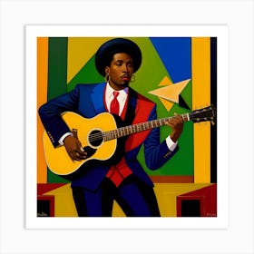 Man With A Guitar Art Print