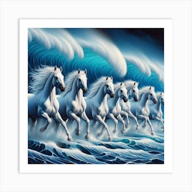 Horses Of The Ocean Art Print