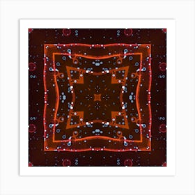 The Pattern Is Orange With Lines 1 Art Print