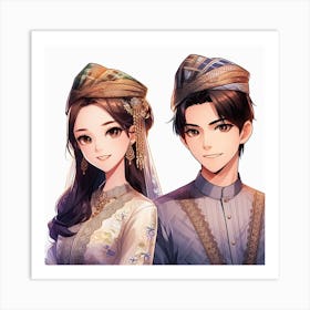 Indonesian Couple 1 Art Print