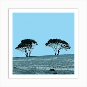 Two Trees In A Field Art Print