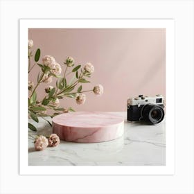 Pink Marble Cake 7 Art Print