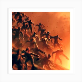 Zombies On A Hill 5 Art Print