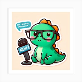 Cartoon Dinosaur Art Print