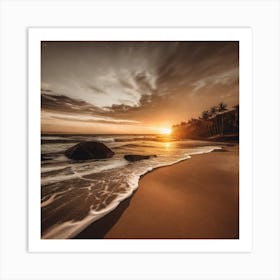 Sunset On The Beach 714 Art Print