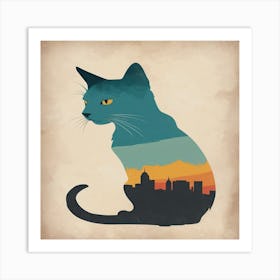 City Cat Art Print