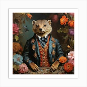 Tuxedo Bear art print Art Print