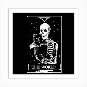 The World - Death Skull Cat Gift 1 Art Print