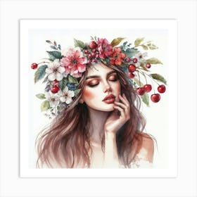 Cherry Blossom Girl Art Print