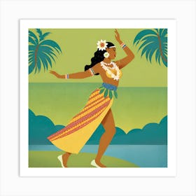 Hawaiian Dancer Art Print