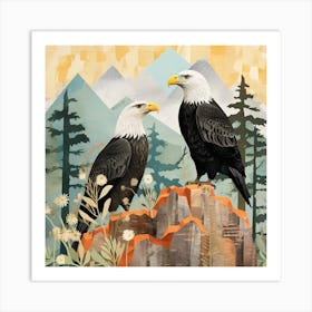 Bird In Nature Bald Eagle 3 Art Print