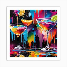 Saturday Night Drinks Art Print