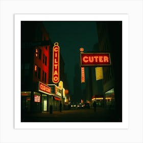 Night In Chicago Art Print