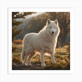 White Wolf Art Print