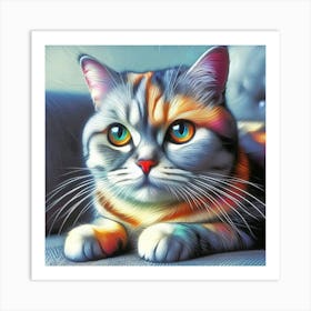 Feline Cat Creative Artwork Illustration 149 Art Print