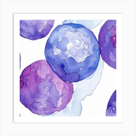 Watercolor Grapes Art Print